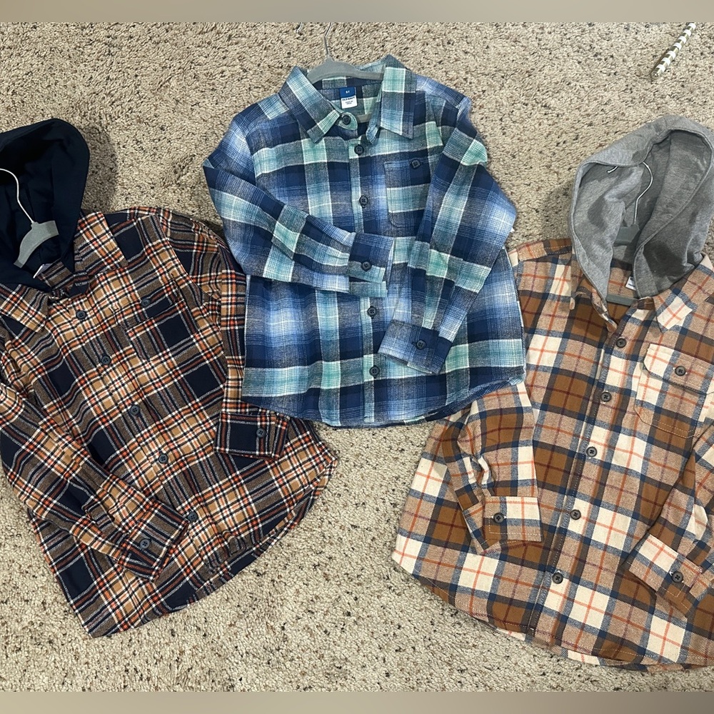 NWT Boys Flannels Shirts 5T